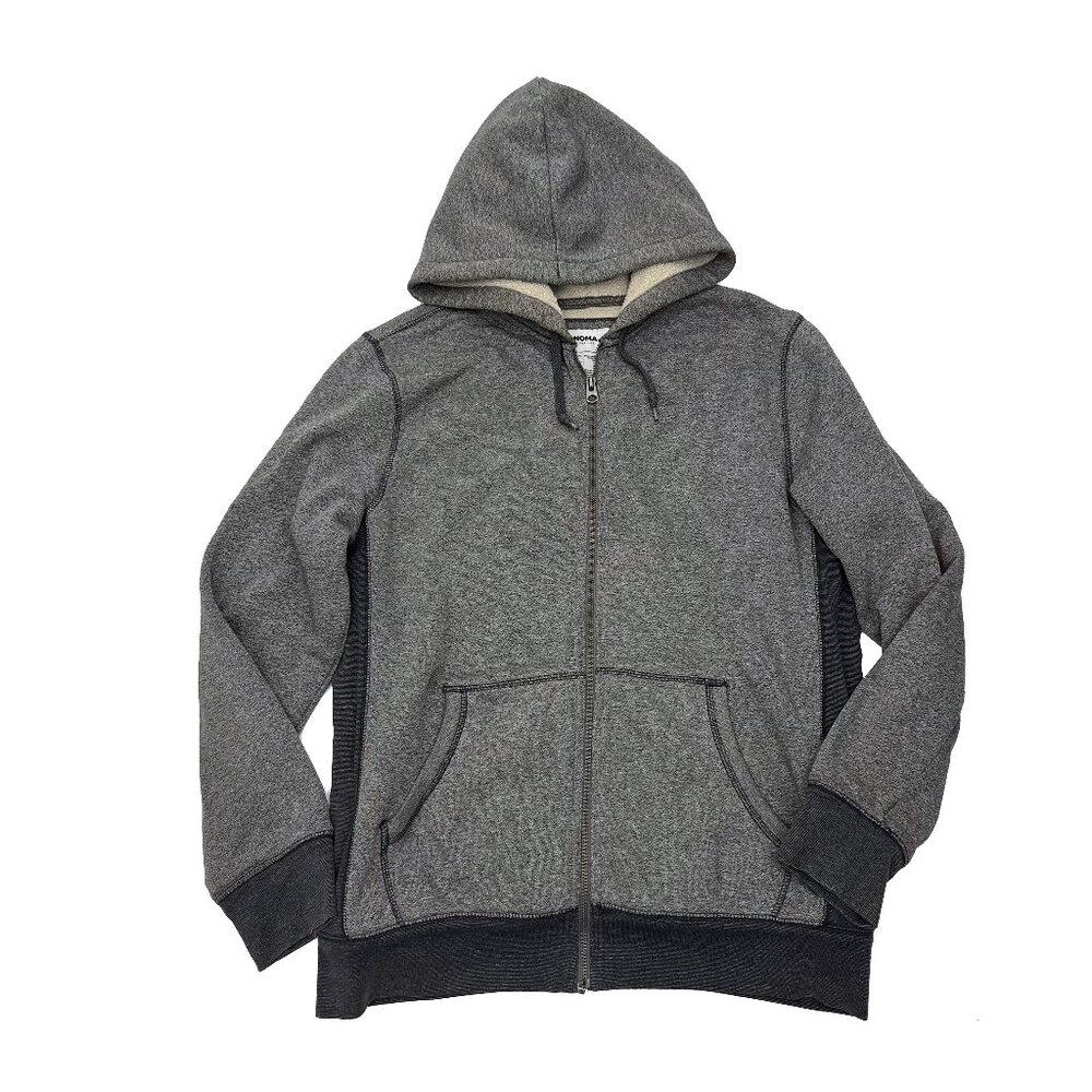 Sonoma sherpa lined Full zip up hoodie Hooded Sweatshirt Mens L